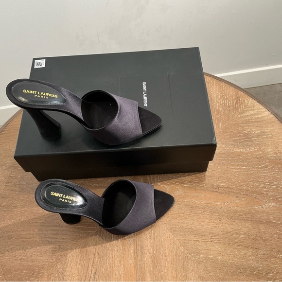 Saint Laurent Suite 105 Satin Mule Women's - Picture 6 of 8